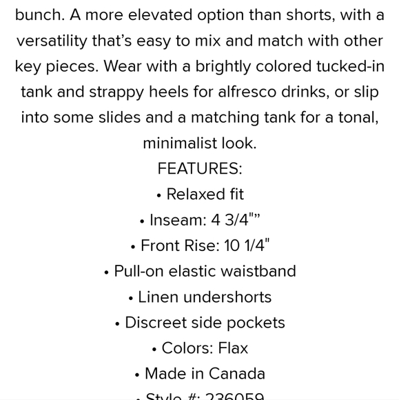 Linen Skirt / Skort and Matching Tank, Size Small - Picture 9 of 14